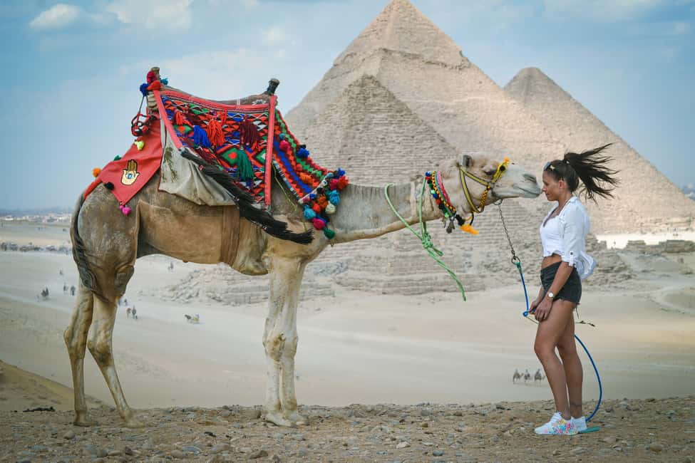 All-inclusive private Trip Pyramids Sphinx, Camel, VIP Lunch - Great Sphinx and Valley Temple: Seeing the Story Behind the Stone