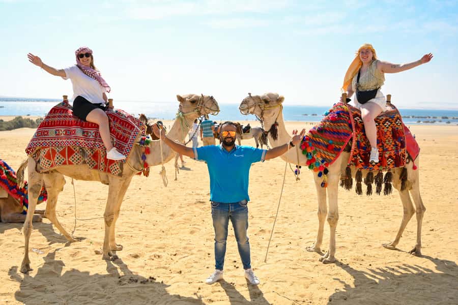 From Cairo: Desert Safari, Camel Ride, Magic Lake, & Lunch - Pickup, Van Time, and How the Day Flows