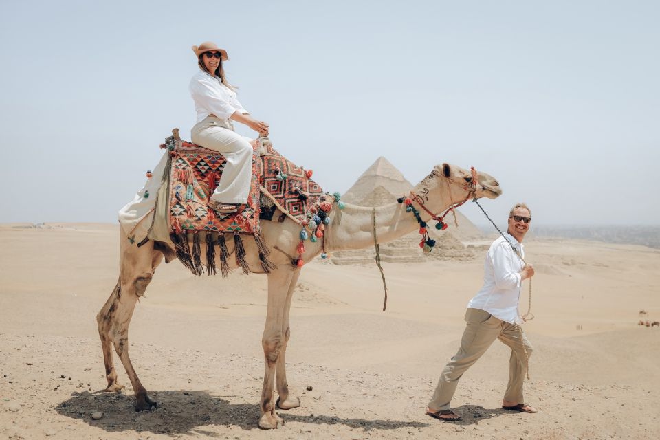 From Cairo: Pyramids of Giza, Sphinx, Saqqara & Memphis Tour - Camel rides, horse moments, and the shopping detour