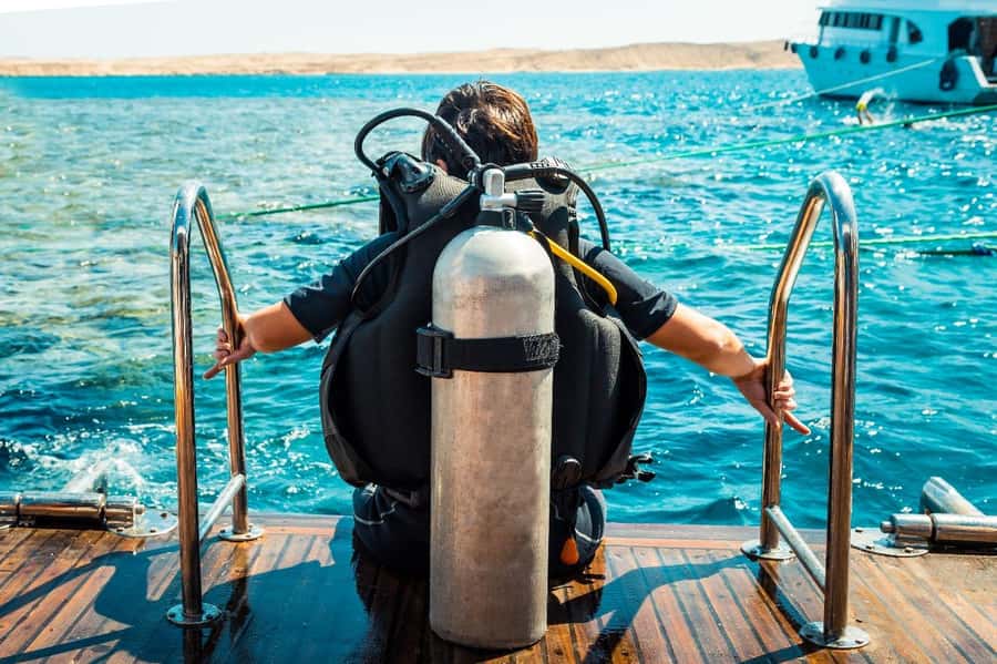 From Sharm: Luxury Diving cruise to Ras Mohammed with Lunch - At the scuba center: paperwork, gear, and your session choice