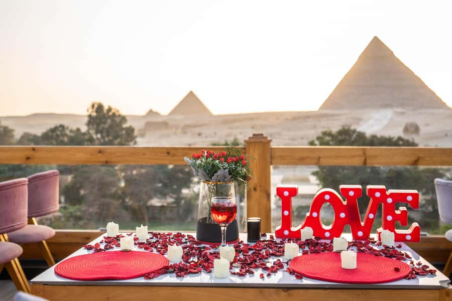 Giza: Dinner with Pyramids All Around You at Rooftop7000 - Sound and Light Show Nights: When the Evening Turns Extra