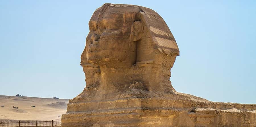 Giza: Pyramids at Sunset Guided Camel Tour - The Great Sphinx: up close, not just in the distance