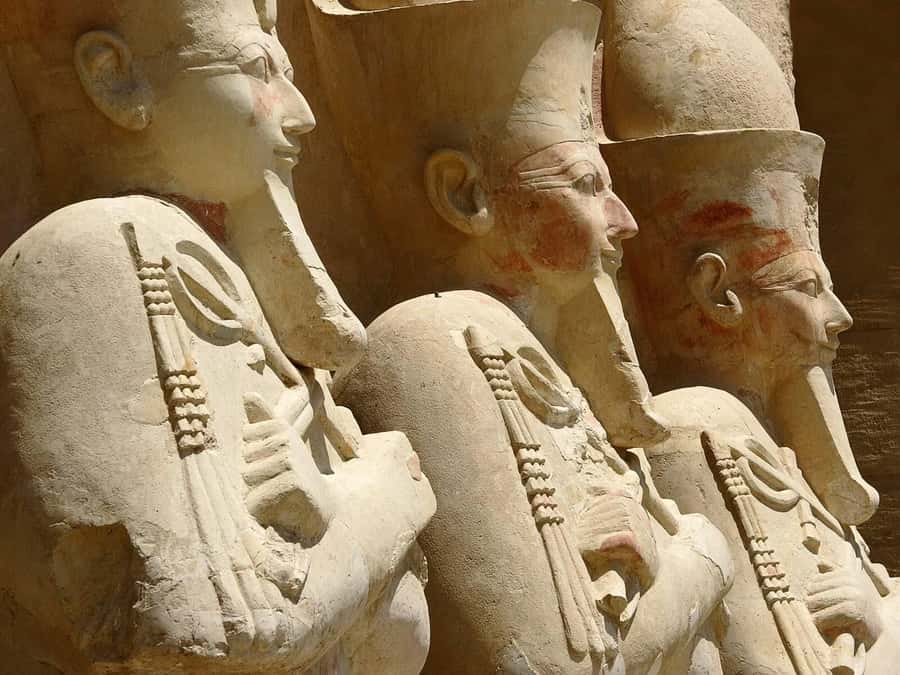 Hot-air Balloon Visit Kings Valley Tombs Hatshpsuit Boatride - Colossi of Memnon: short stop, big visual impact