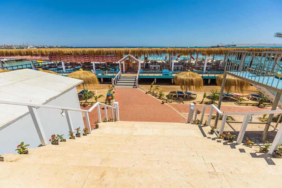 Hurghada: Aqua Park and Beach Experience - The private beach: Red Sea swimming plus real shade