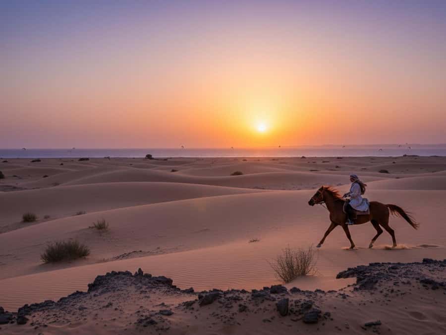 Hurghada: Arabian Desert and Sea Horseback Adventure - Picking Your Ride: Sunrise Breakfast, Sunset Dinner, or VIP Swim Stop