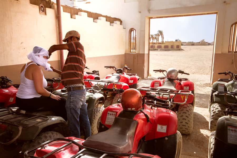 Hurghada: Desert Quad Bike Camel Ride with Optional GoPro - Sunset package: Oriental dinner, show, and stargazing under telescopes
