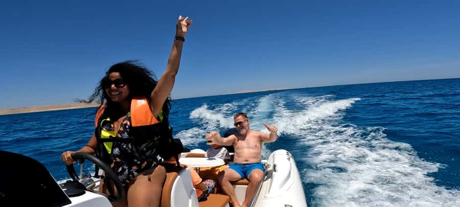 Hurghada: Dolphin House & Water sports Banana by Speedboat - Banana boat and sofa ride: the fun payoff after the snorkel work