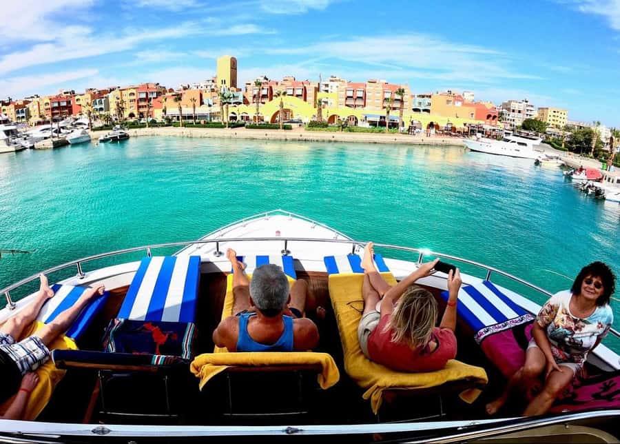 Hurghada: Luxury Orange Bay Cruise with Lunch and Pickup - Snorkeling with instructors: coral reefs, two reef stops, and practical safety