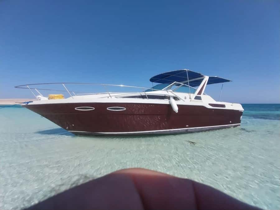 Hurghada: Private Luxury Speedboat W Snorkelling & Fruits - Giftun Island plan: snorkeling, dolphin watching, and your main water time
