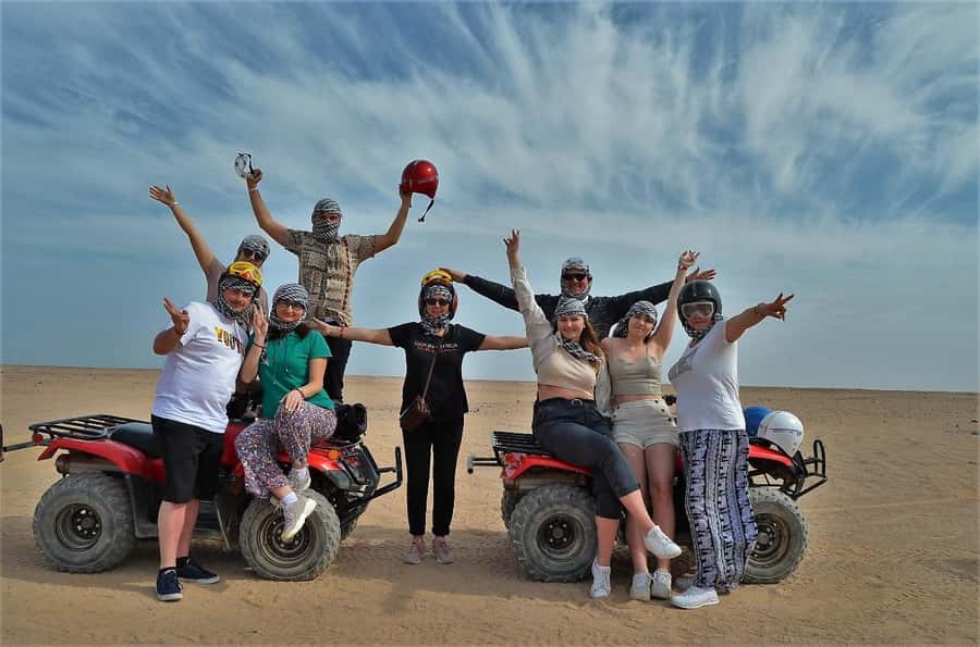 Hurghada: Quad and Buggy Safari with Dinner and Show - Quad Bikes: 30 Minutes of Real Sand Power