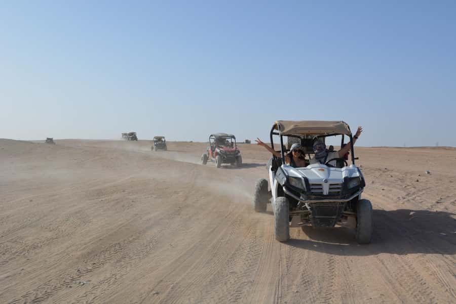 Hurghada: Quad and Buggy Safari with Dinner and Show - Dinner Setup: Salads, Rice, Chicken, and Fruit That Won’t Leave You Hungry