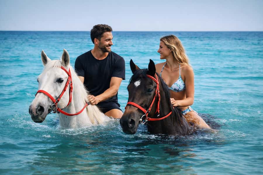 Hurghada: Sea & Desert Horse Riding tour/w Swimming&Transfer - The swimming option with horses: when it works and when it won’t