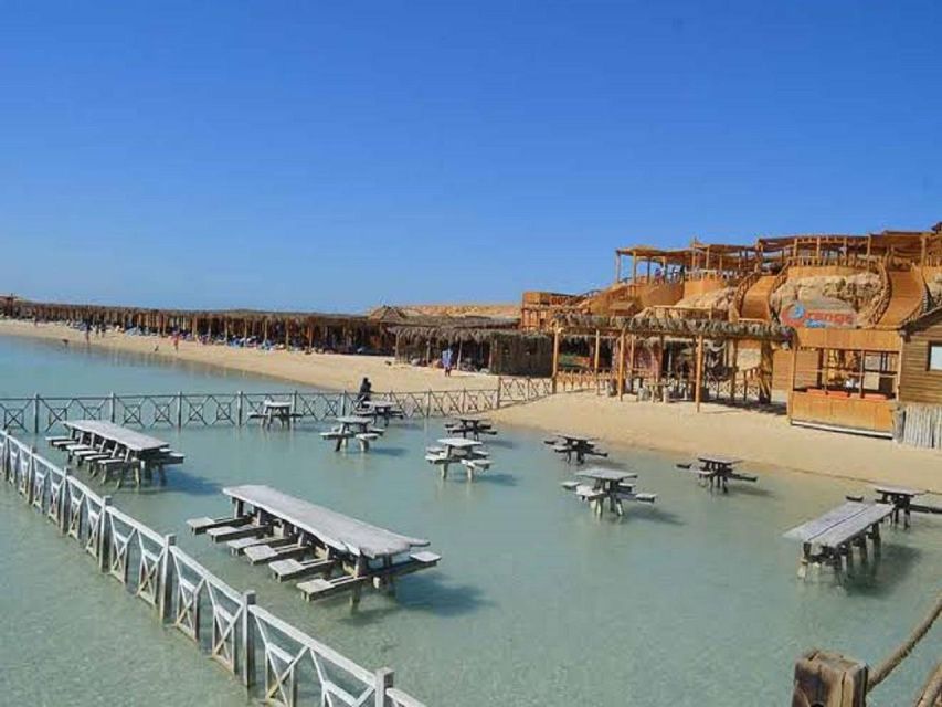 Hurghada : Shared Full-Day Tour to Orange Bay Island - Sunset from the boat deck: how to get the best photos