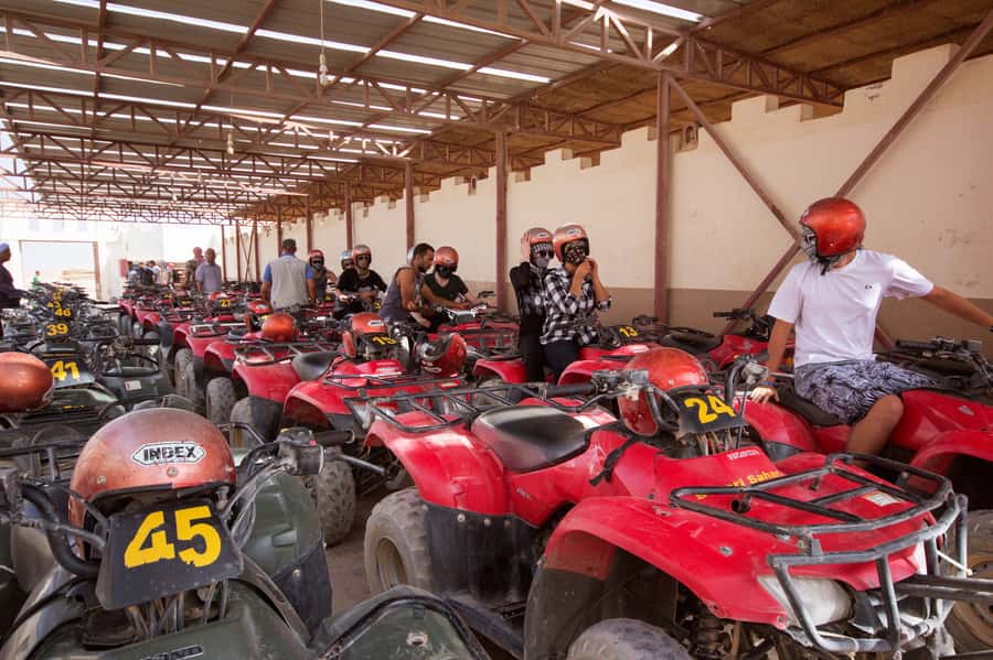 Hurghada: Sunset Quad Bike, Camel w/ Opt Stargazing and BBQ - Two Hours in the Desert: Fast or Slower Lines, Big Views
