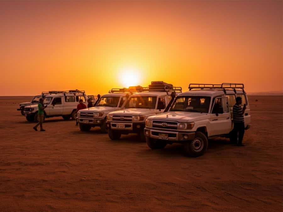Makadi Bay: Mega Tour Jeep, ATV, Buggy, Camel, Dinner & Show - From Makadi Bay pickup to Safari Sahara Center: what the timing feels like
