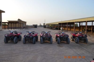 Sharm El-Sheikh: Ultimate ATV Quad, Stargazing & BBQ Dinner - Pickup, safari station, and the scarf-and-safety start