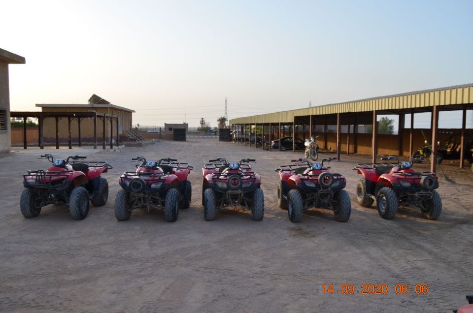 Sharm El-Sheikh: Ultimate ATV Quad, Stargazing & BBQ Dinner - Pickup, safari station, and the scarf-and-safety start